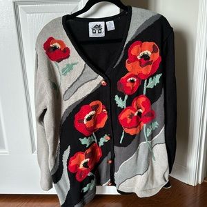 Storybook knits sweater with flowers